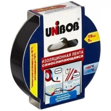 Изолента самослипающаяся Unibob, пвх, 19 мм x 5 м, черная