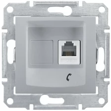 Механизм розетки телеф. 1-м СП Sedna RJ11 алюм. SchE SDN4101160 (Цена за: 1 шт.)