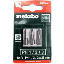 Набор бит METABO phillips PH 1/2/3 torsion (3 шт.) (628537000)