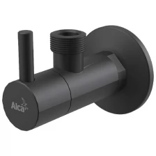 Угловой вентиль с фильтром 1/2х1/2 AlcaPlast ARV003-BLACK черный матовый