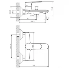 Смеситель для ванны Koller Pool Line LN0100 Хром