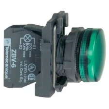 Schneider Electric Лампа сигнальная 22мм 230-240В зел. SchE XB5AVM3