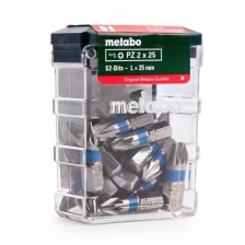 Биты METABO Pozidriv PZ 2*25 мм, 25 штук в пласт. футляре (626711000)